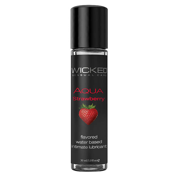 Wicked AQUA STRAWBERRY Flavoured Lube - 30ml